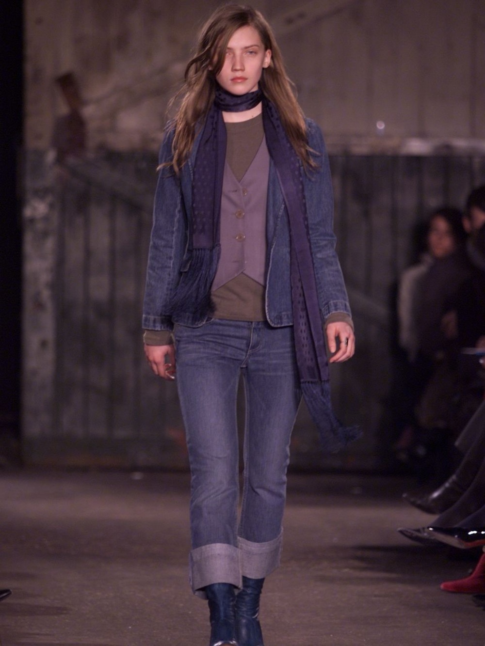 Marc by Marc Jacobs Fall 2001 Runway  Denim Blazer Jacket Size 8